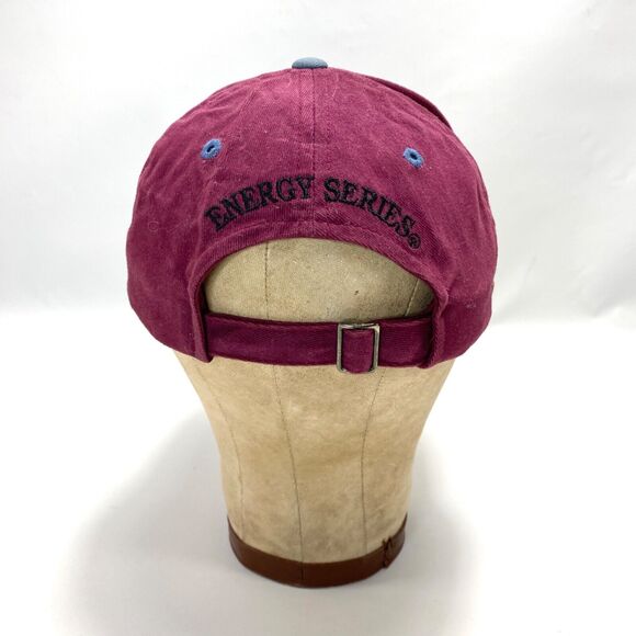 Womens Quantum Energy Series Maroon Red Cap Hat Gray Brim Outdoor Work Chore - Picture 4 of 8